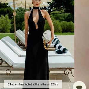 Malakhai chiffon  Halter Maxi Dress